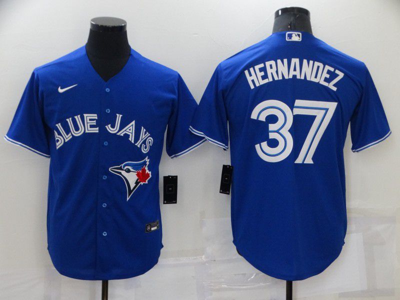 Men Toronto Blue Jays 37 Hernandez Blue Game 2022 Nike MLB Jersey